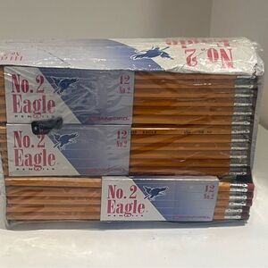 Vtg No. 2 Eagle Pencils Sanford #224107 Pencils USA 12 Packs 144 Pencils NEW